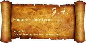 Fuderer Adrienn névjegykártya